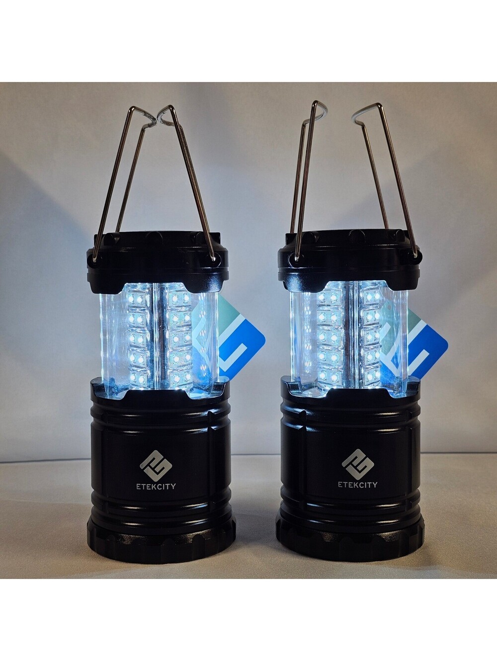 Etekcity 2 Pack Collapsible LED Camping Lanterns Black Model CL10 Portable Light